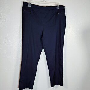 Avenue Navy Blue Pull-On Dress Slacks – Size 18 Average - Straight Leg